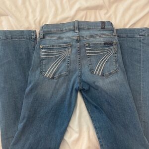 7 For All Mankind Classic Blue Boot Cut Jeans